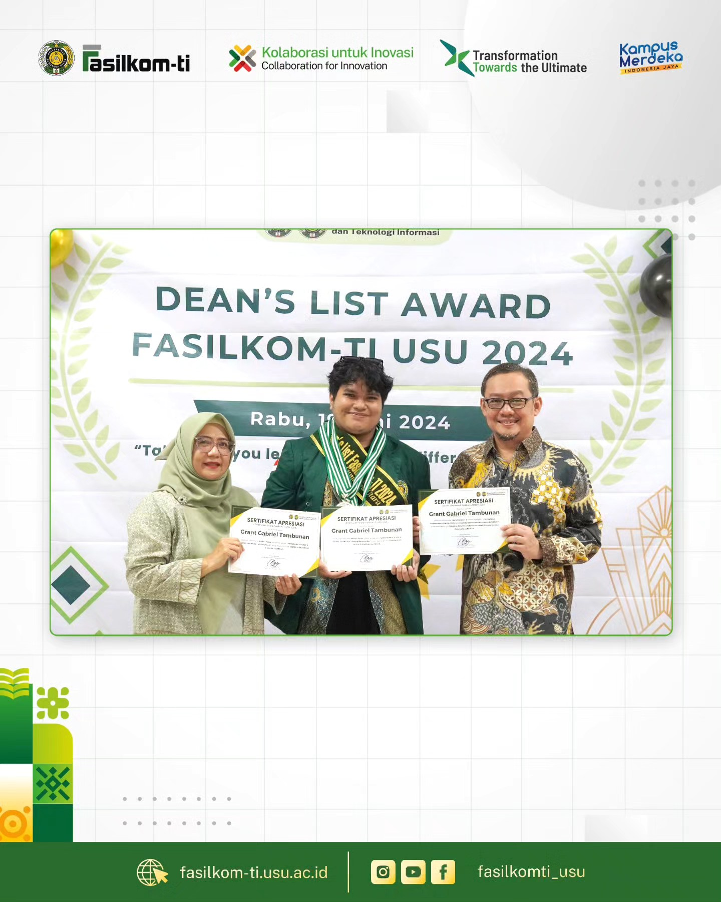 Dean's List Announcement
